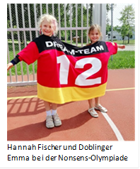  Hannah Fischer und Doblinger Emma bei der Nonsens-Olympiade 